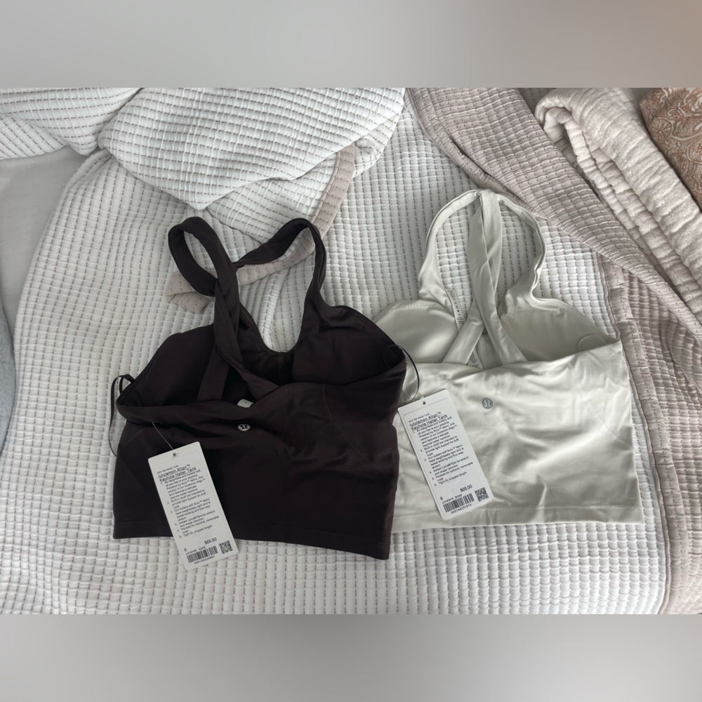 Lululemon Align Keyhole Halter Tank(s), size 6, bone color and espresso color
